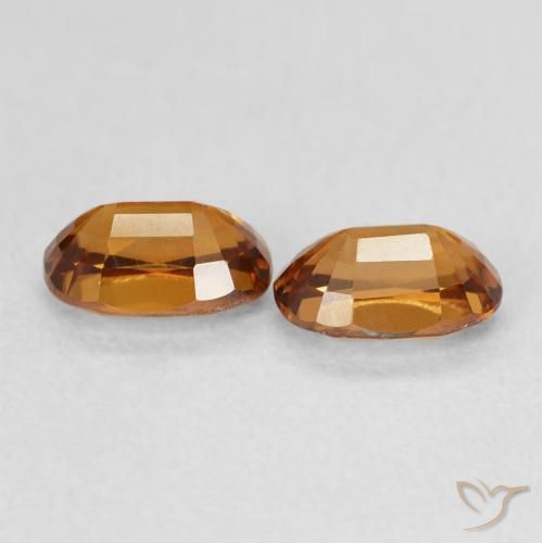 Gemme di Zircone Arancione scuro naturale da 1.67 ct, Ovale, VVS