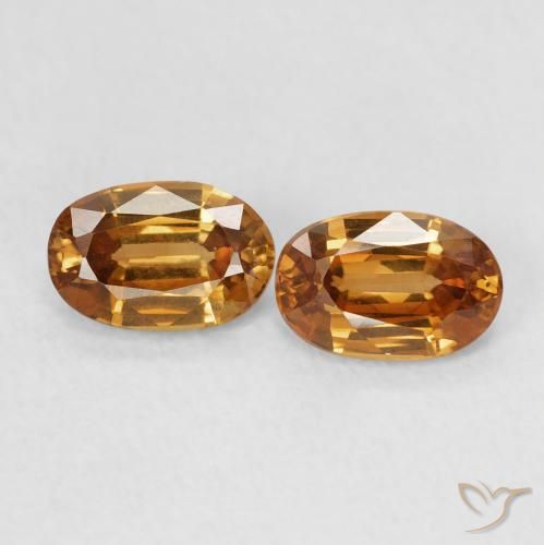 1.47ctw Naturale Arancio Medio Zircone, Ovale, VVS