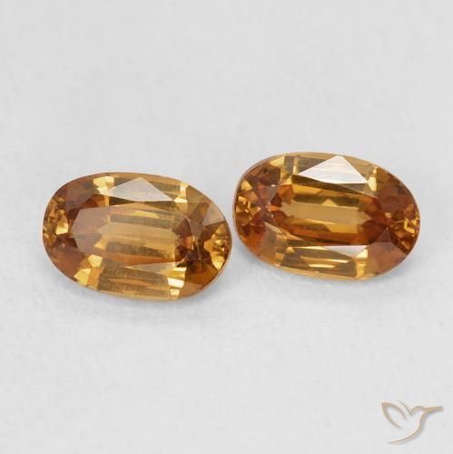 Gemme di Zircone Arancio Medio naturale da 1.47 ct, Ovale, VVS