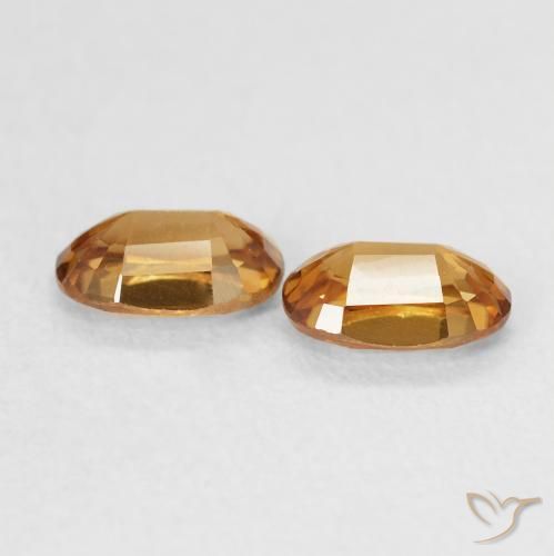 Gemme di Zircone Arancio Medio naturale da 1.47 ct, Ovale, VVS