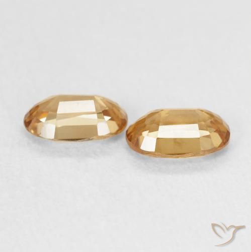 Gemme di Zircone Arancione scuro naturale da 1.40 ct, Ovale, VVS