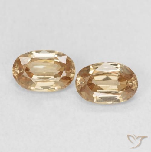 1.40ctw Naturale Oro Zircone, Ovale, VVS