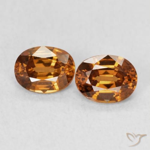 1.21ctw Naturale Arancione scuro Zircone, Ovale, VVS