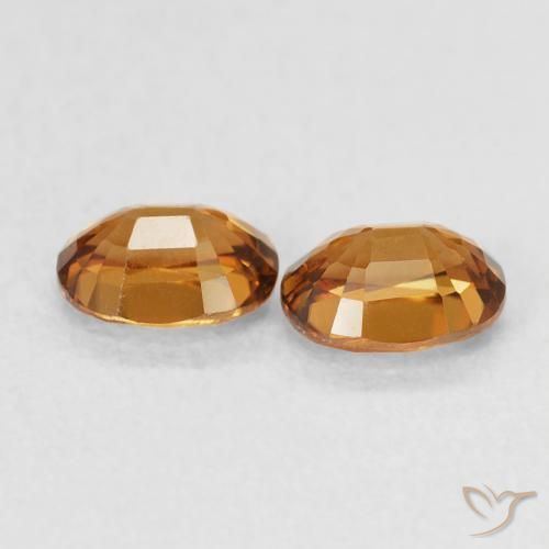 Gemme di Zircone Arancione scuro naturale da 1.21 ct, Ovale, VVS