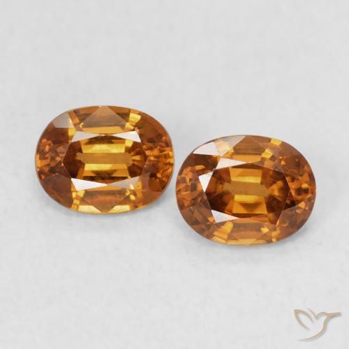 1.23ctw Naturale Arancio Medio Zircone, Ovale, VVS