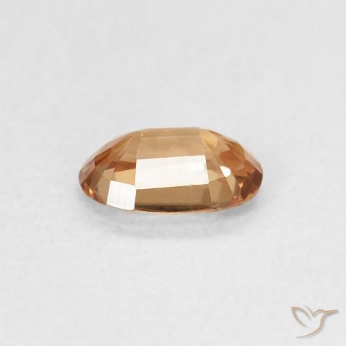 Zircone Arancio Medio naturale da 0.60 ct, Ovale, VVS-VS
