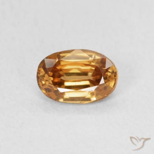 0.69ct Naturale Arancio Medio Zircone, Ovale, VVS-VS