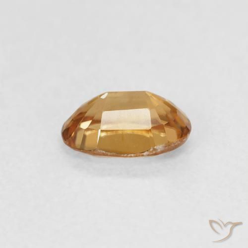 Zircone Arancio Medio naturale da 0.69 ct, Ovale, VVS-VS