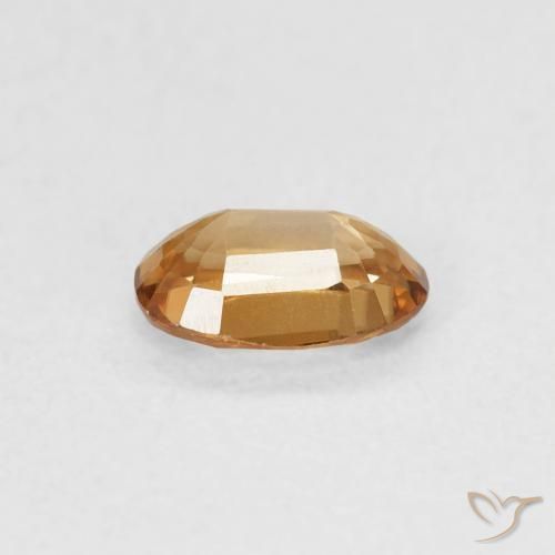 Zircone Dorato pesca chiaro naturale da 0.70 ct, Ovale, VVS-VS