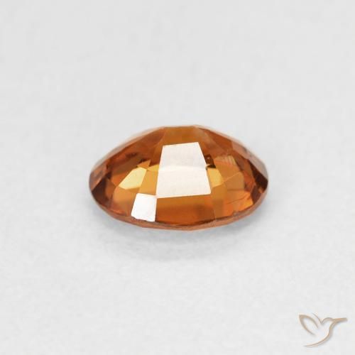 Zircone Arancione scuro naturale da 0.91 ct, Ovale, VS