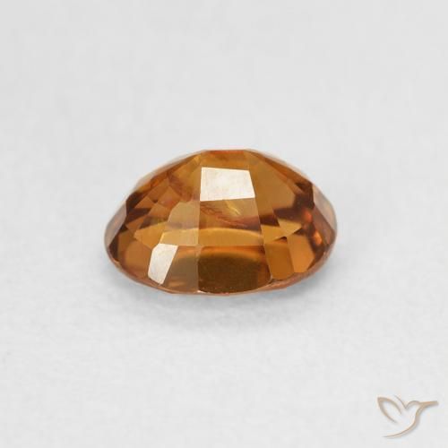 Zircone Medium Dark-Orange naturale da 1.00 ct, Ovale, VS