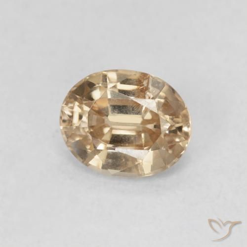 0.98ct Naturale Oro Zircone, Ovale, VS