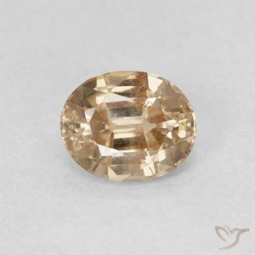 Zircone Oro naturale da 0.98 ct, Ovale, VS