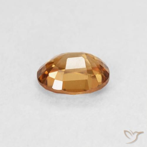 Zircone Marrone dorato naturale da 0.60 ct, Ovale, VVS