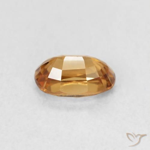 Zircone Arancio ruggine naturale da 0.82 ct, Ovale, VVS