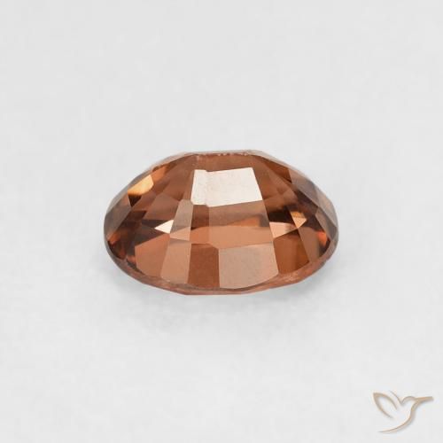 Zircone Medium Dark-Orange naturale da 1.05 ct, Ovale, VVS