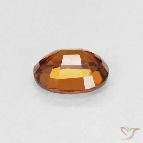 Zircone Arancione rossastra naturale da 1.01 ct, Ovale, VVS