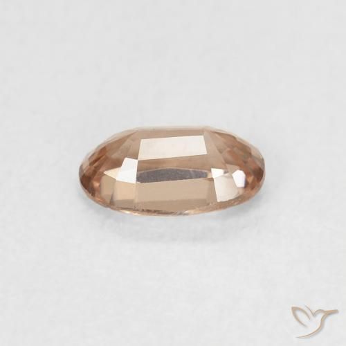 Zircone Rosa Arancione Chiaro naturale da 0.72 ct, Ovale, VVS