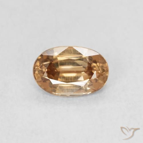 0.75ct Naturale Oro medio Zircone, Ovale, VVS