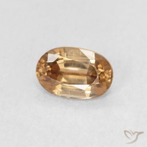 Zircone Oro medio naturale da 0.75 ct, Ovale, VVS