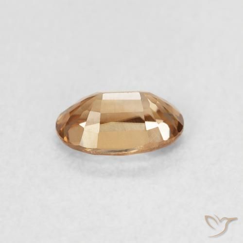 Zircone Oro medio naturale da 0.75 ct, Ovale, VVS