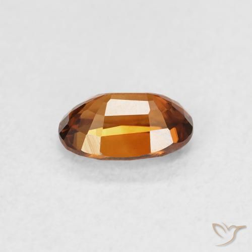 Zircone Arancione Ambra naturale da 0.78 ct, Ovale, VVS