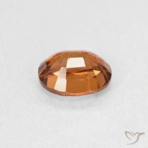 Zircone Medium Dark-Orange naturale da 0.67 ct, Ovale, VVS
