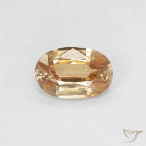 0.66ct Naturale Arancione-Oro Zircone, Ovale, VVS