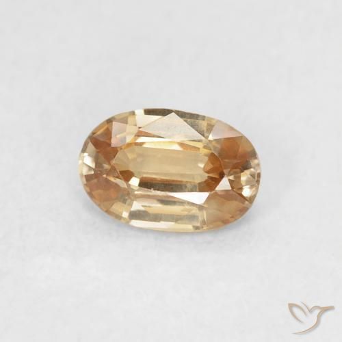 Zircone Arancione-Oro naturale da 0.66 ct, Ovale, VVS