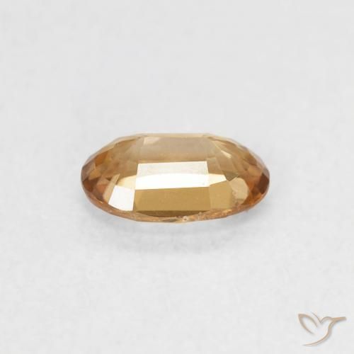 Zircone Arancione-Oro naturale da 0.66 ct, Ovale, VVS