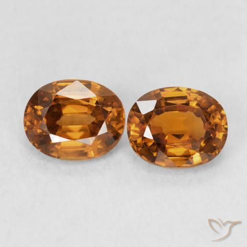 1.22ctw Naturale Arancio Medio Zircone, Ovale, VVS