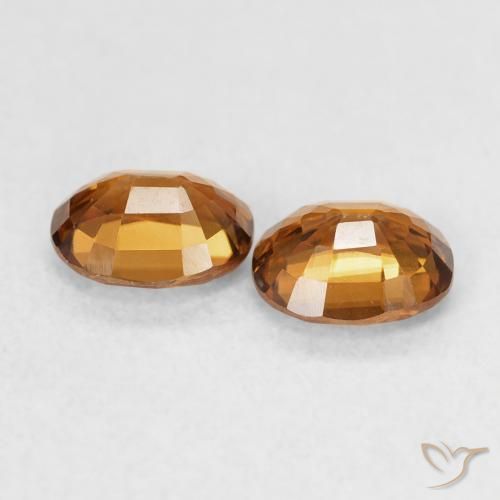 Gemme di Zircone Arancio Medio naturale da 1.22 ct, Ovale, VVS