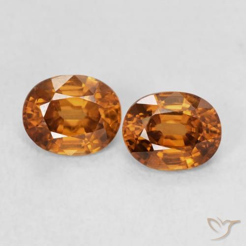 1.20ctw Naturale Marrone arancio Zircone, Ovale, VVS