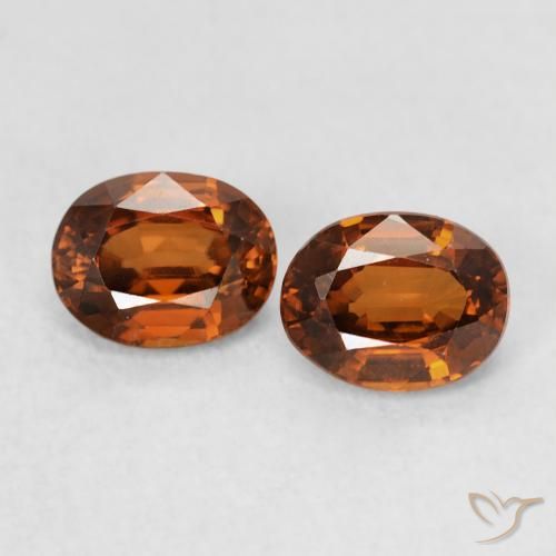 1.26ctw Naturale Arancione rossastra Zircone, Ovale, VVS