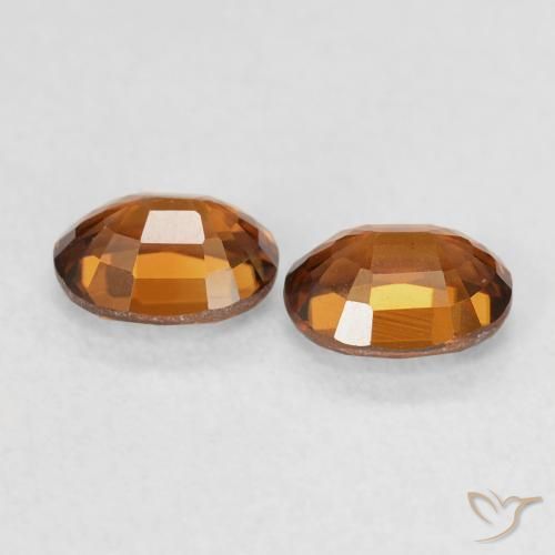 Gemme di Zircone Arancione rossastra naturale da 1.26 ct, Ovale, VVS