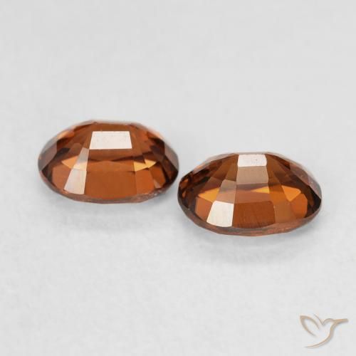 Gemme di Zircone Arancione scuro naturale da 1.27 ct, Ovale, VVS