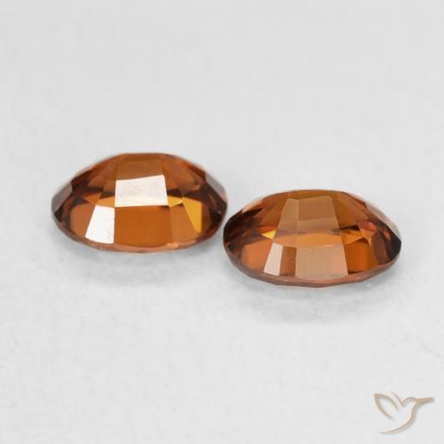 Gemme di Zircone Arancione Ambra naturale da 1.15 ct, Ovale, VVS