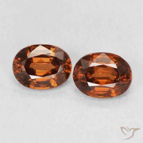 1.23ctw Naturale Arancione Ambra Zircone, Ovale, VVS