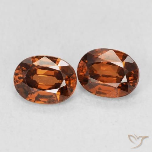 Gemme di Zircone Arancione Ambra naturale da 1.23 ct, Ovale, VVS