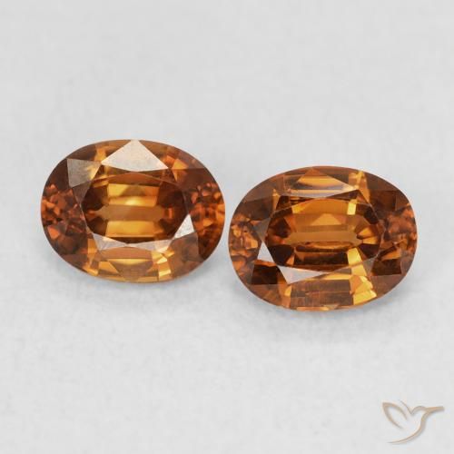 1.21ctw Naturale Arancio Medio Zircone, Ovale, VVS