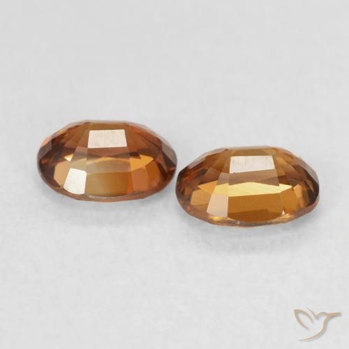 Gemme di Zircone Arancio Medio naturale da 1.21 ct, Ovale, VVS
