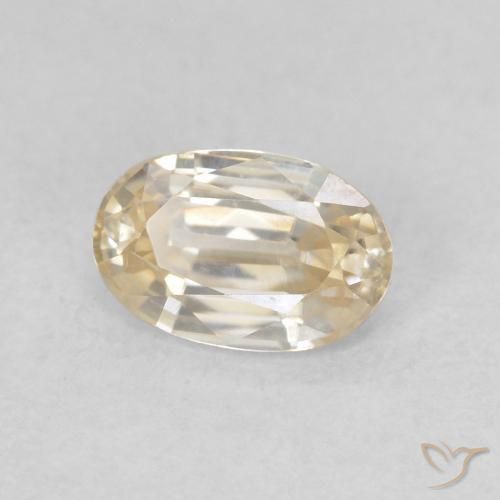 Zircone Giallo chiaro naturale da 0.74 ct, Ovale, VVS