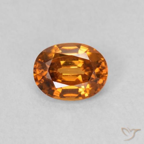 0.61ct Naturale Marrone arancio Zircone, Ovale, VVS