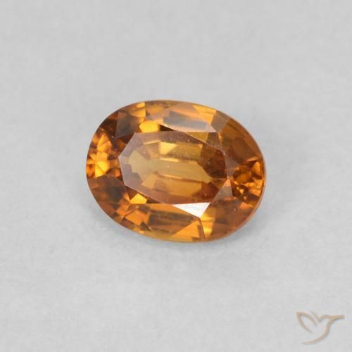 Zircone Marrone arancio naturale da 0.61 ct, Ovale, VVS