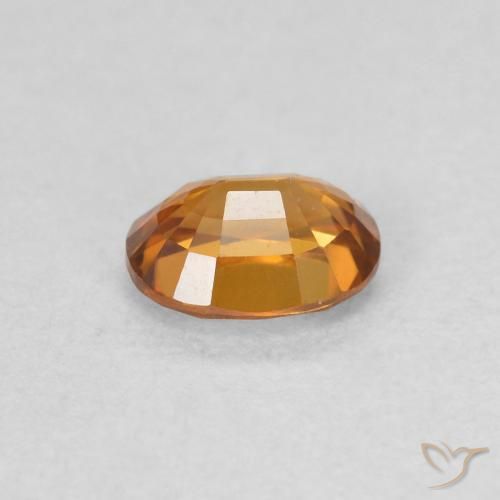 Zircone Marrone arancio naturale da 0.61 ct, Ovale, VVS