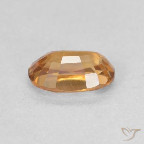 Zircone Marrone arancio naturale da 0.80 ct, Ovale, VVS