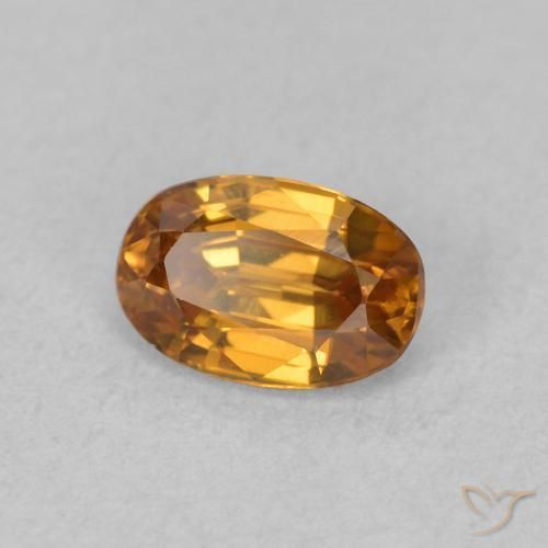 Zircone Marrone arancio naturale da 0.84 ct, Ovale, VVS