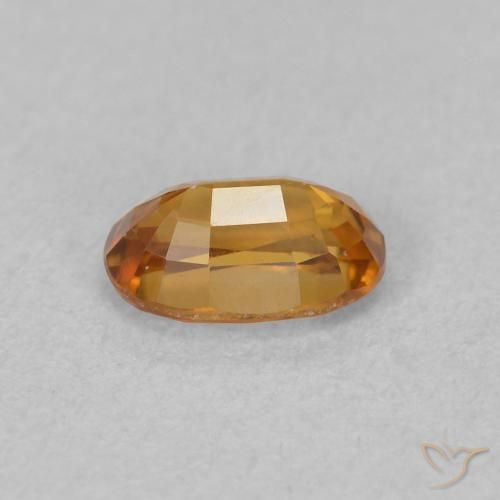 Zircone Marrone arancio naturale da 0.84 ct, Ovale, VVS