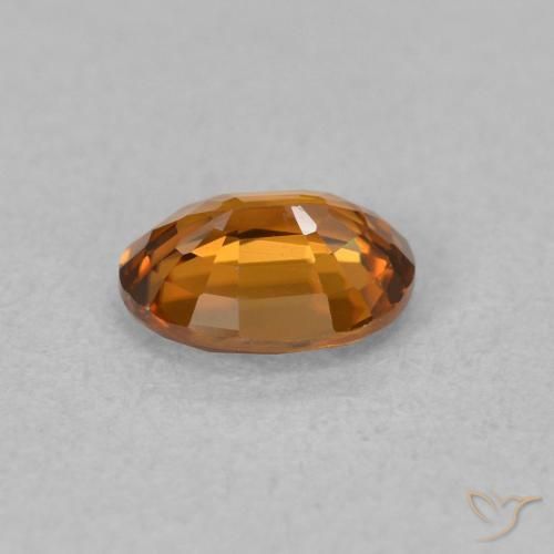 Zircone Arancio Medio naturale da 0.86 ct, Ovale, VVS