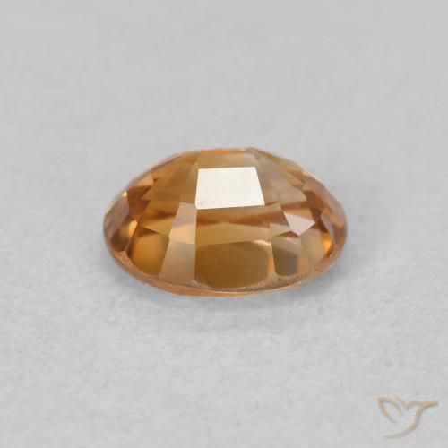 Zircone Arancio Medio naturale da 1.03 ct, Ovale, VVS